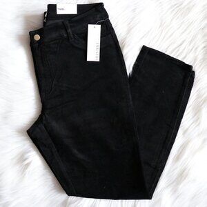 NEW Ellen Tracy Black Velvet Textured Skinny Jeans Size 8